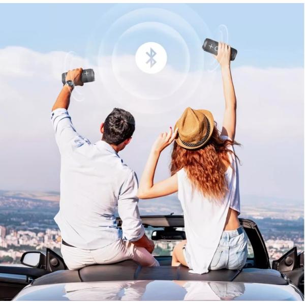 Portable IPX7 Bluetooth Speakers Black Blue Grey Outdoor Waterproof Bluetooth Speakers