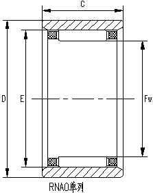 RNAO5 GCr15 Yoke Type 8MM Needle Roller Bearing