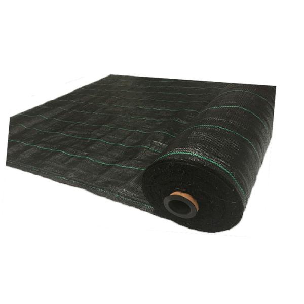 PP / PE Black Weed Control Fabric Weaved By Circular Jet Loom Or Water Loom