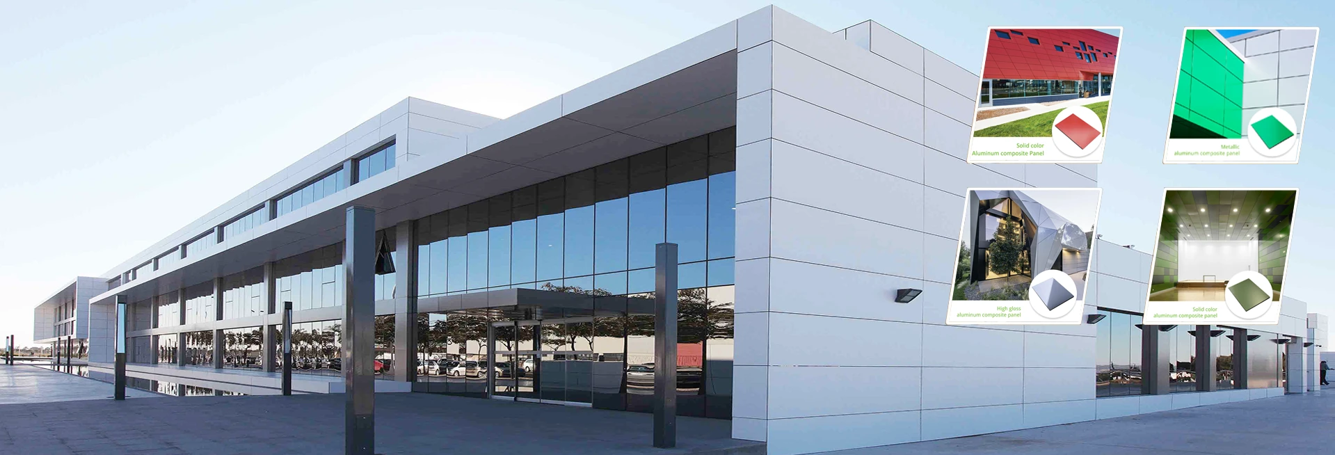 Fireproof PE Aluminum Composite Panel 3mm - 6mm Thick Decoration Acp Wall Cladding 1000mm 1500mm