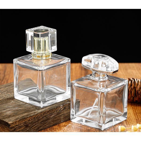 Customizable Luxury Glass Mist Spray Bottle 100ml Empty Square Perfume Bottle