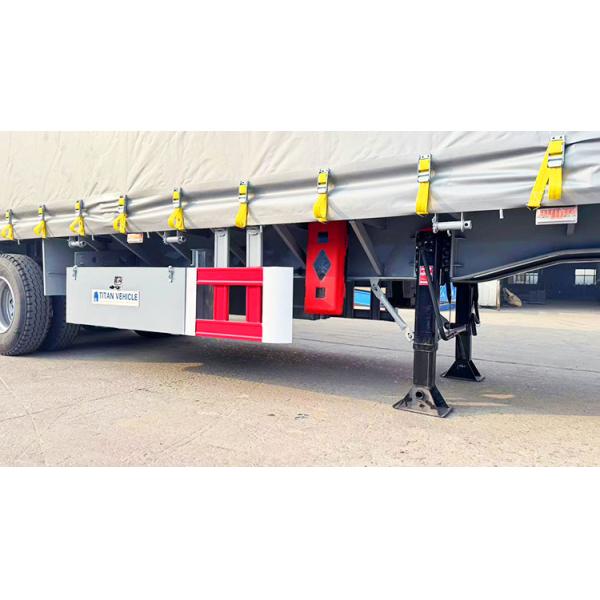 TITAN 3 Axle Pvc Tarpaulin Side Curtain Semi Trailer Curtainsider Dry Van Box Trailer for Sale in Russia