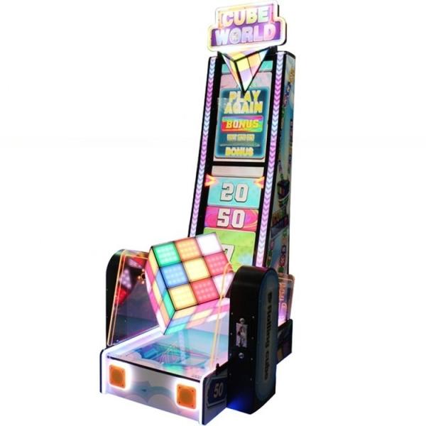 Entertainment game park indoor single player ticket redemption magic cube world rolling game machine for sale