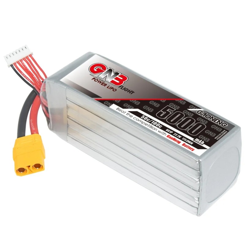 GNB 3000mAh 6S LiPo 22.2V 100C XT60 RC Car Drone Battery High-Performance 3500 5000mAh C-Rating Flight High Discharge C