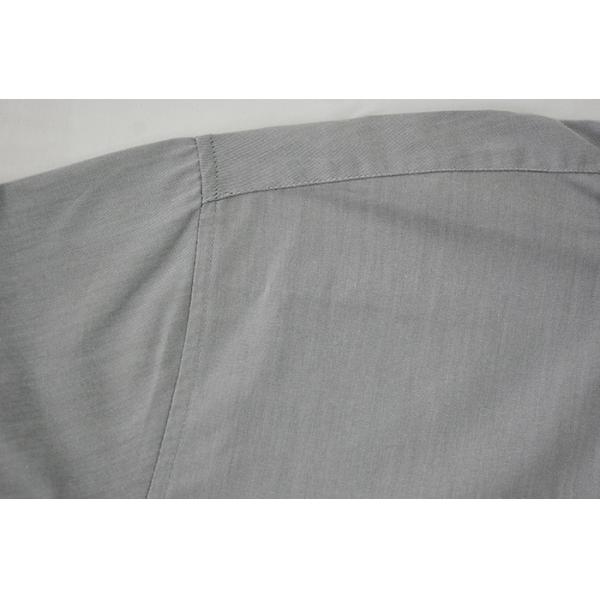 Grey Color Mens Oxford Work Shirts , Short Sleeve Button Up Work Shirts Anti Wrinkle