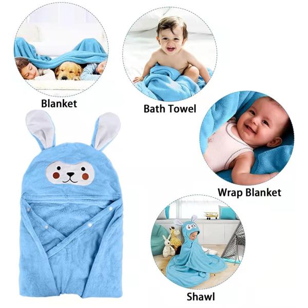 Мультфильм Животное Дети Мягкое микроволокно Коралловое шерсть Купальное полотенце для мальчиков и девочек