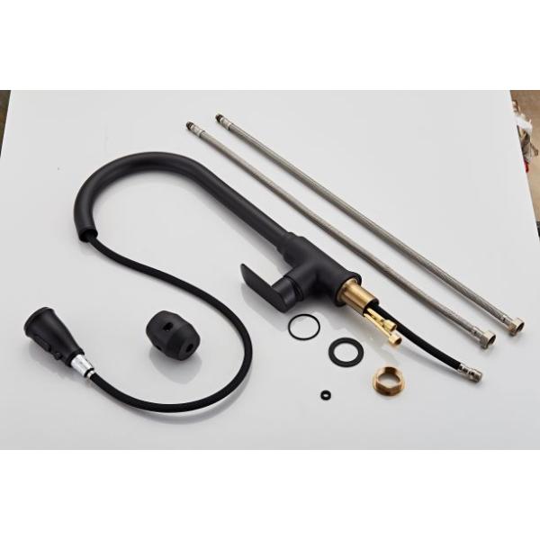 Rotatable Pull Put Black Sink Tap Faucet