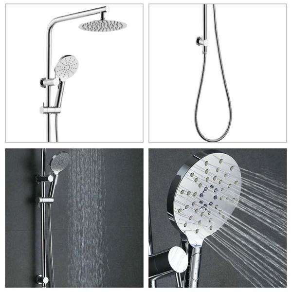 Wall Hanging Sliver Bathroom Shower Faucet SUS304 Stainless Steel