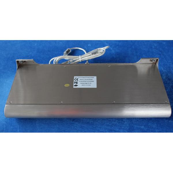 Kiosk industrial metal keyboard with trackball for public system weather - proof