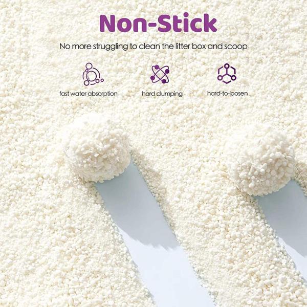 Litière pour chat à base de manioc désodorisant et non poussiéreuse, non collante, à base de tofu