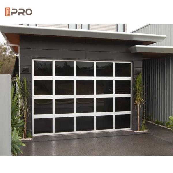 Modern Smart Aluminum Garage Door 8x7 Glass Industrial Sectional Garage Doors