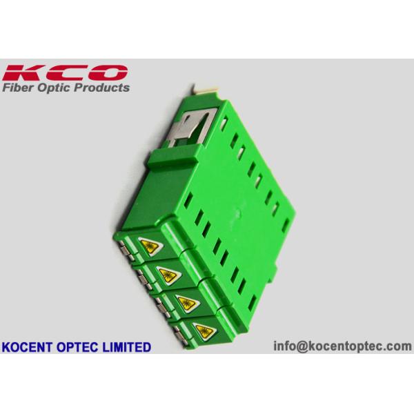 Quad LC APC Shutter Optical Fiber Adapter Singlemode LC Coupler For FTTH