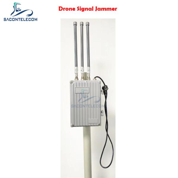 25W Output Power 500m Jamming Range Waterproof Aluminum Case Drone Signal Jammer Anti-Drone Device