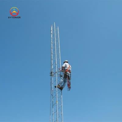 30 Meter Wire Supporting 3 Legged Tubular Telecommunication Steel Guy Wire Lattice Triangle Triangular Mast Guyed Tower