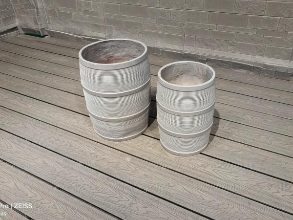 Modern Waterproof Large Fiber Clay Garden Planters Outdoor