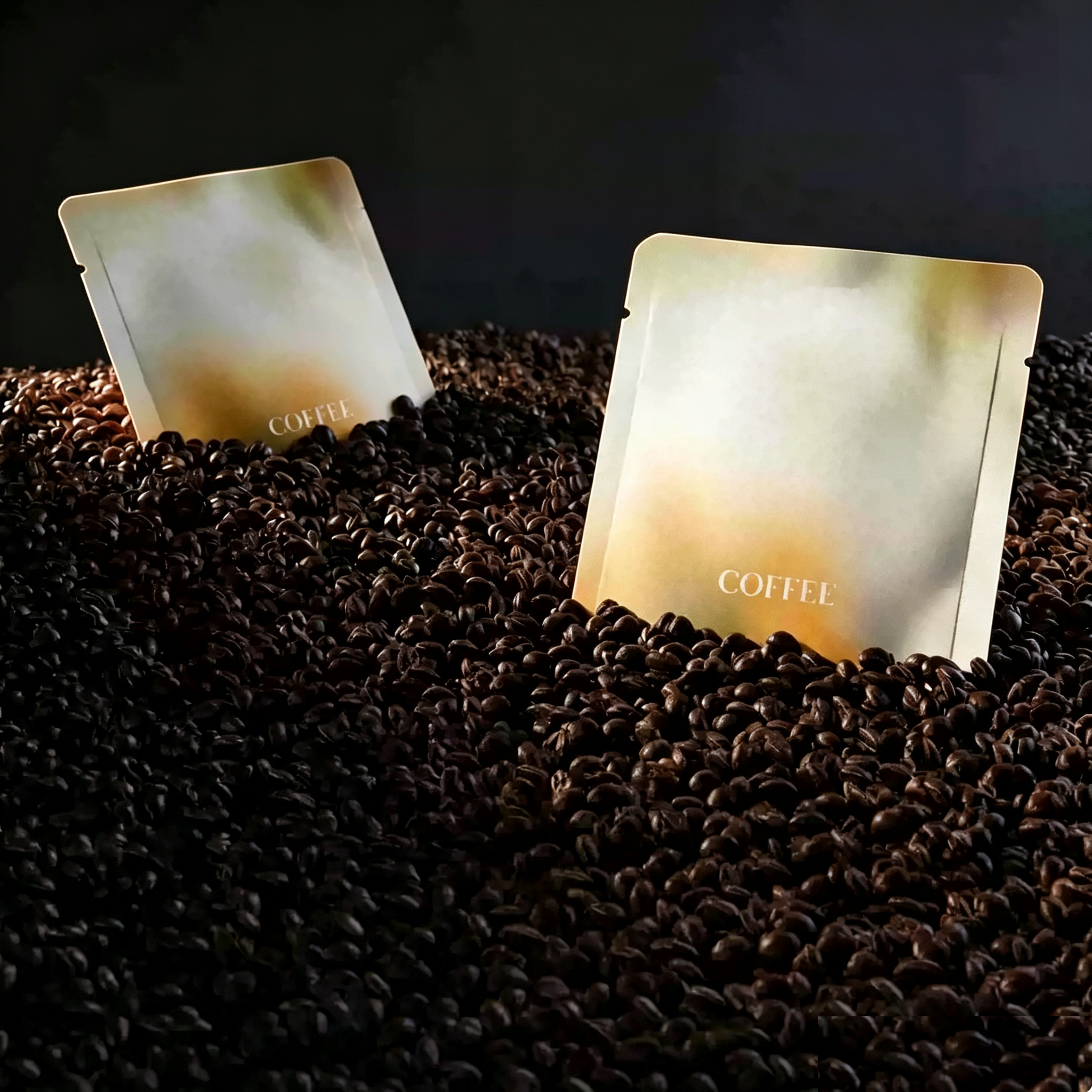 Single-Serve Drip Coffee Sachets & Sample Flat Pouches | Custom Printed 3 Side Seal Coffee Sample Bags For Hanging Drip Coffee OEM Packaging