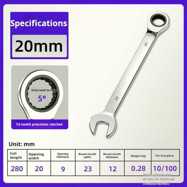 Résolve à double usage en acier chrome-vanadium avec procédé de galvanoplastie