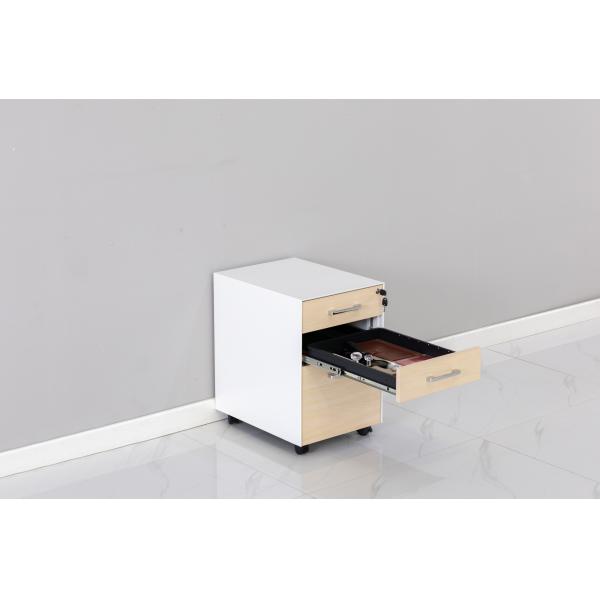 Постамент ящиков офиса 3 деревянный мобильный с неподвижным подносом