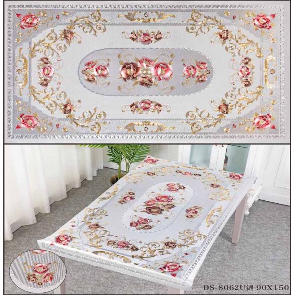 Принято пользовательское логотип 80*120 см Прямой пластик ПВХ цветочный столешничный чехол для столового стола