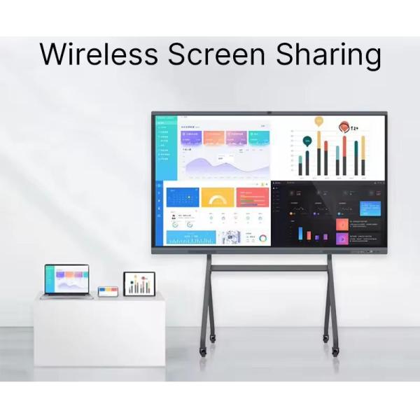 Tabla de presentación interactiva de pantalla táctil colaborativa con interfaz Dp y alto contraste