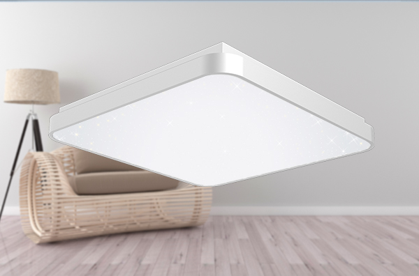 Square Warm White Ceiling Lamp Safe No Radiation Dimmable By Remote / WiFi Control