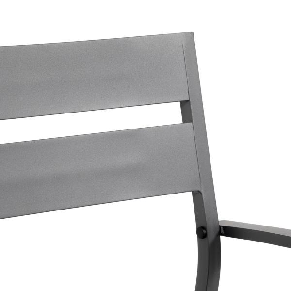 Aluminum Outdoor Dining Set for 4 Person Round Table and Armchair Garden Furniture