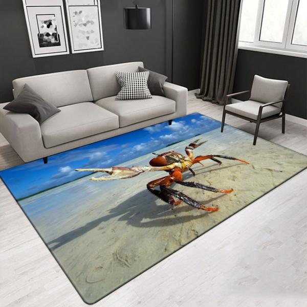 Customized Size Landscape Animal 3D Printed Polyester Fiber Living Room Carpet Hotel Area Rugs