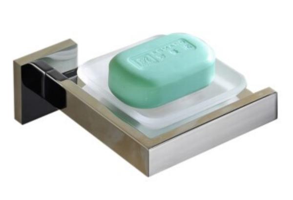 Soap Dish83102-Square Black&Stainless steel 304&Brush&glass & bathroom Accessories&kitchen,Sanitary Hardware