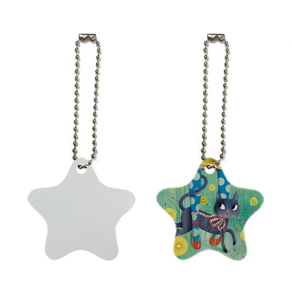Blanc aluminium sublimation étiquette de chien blancs d'impression à double face nom d'animal de compagnie étiquettes pendentif ornement