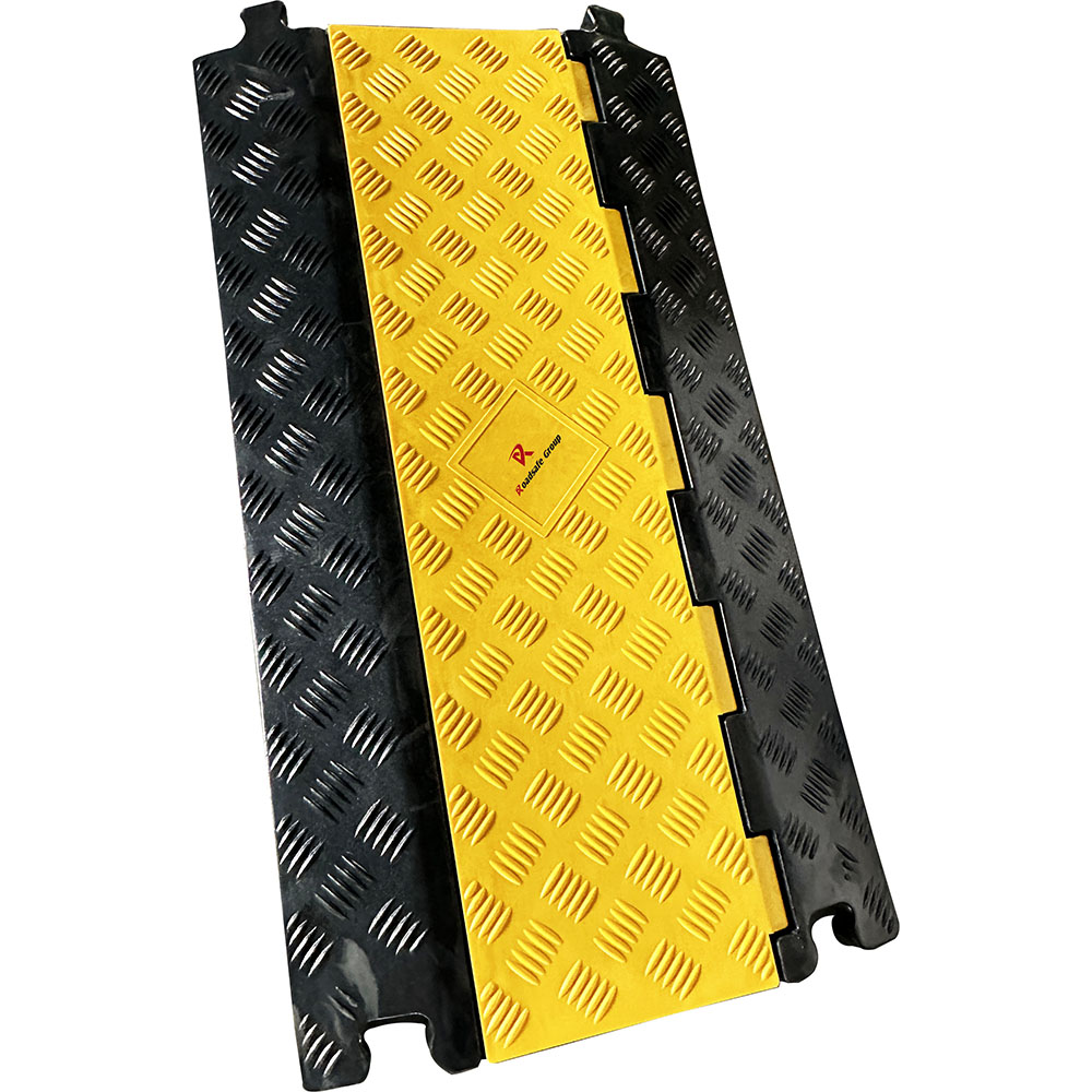 Heavy Duty Plastic Cable Protector Ramp Cord Cover 1/2/3/4/5 Channel Speed Hump for Road Safety