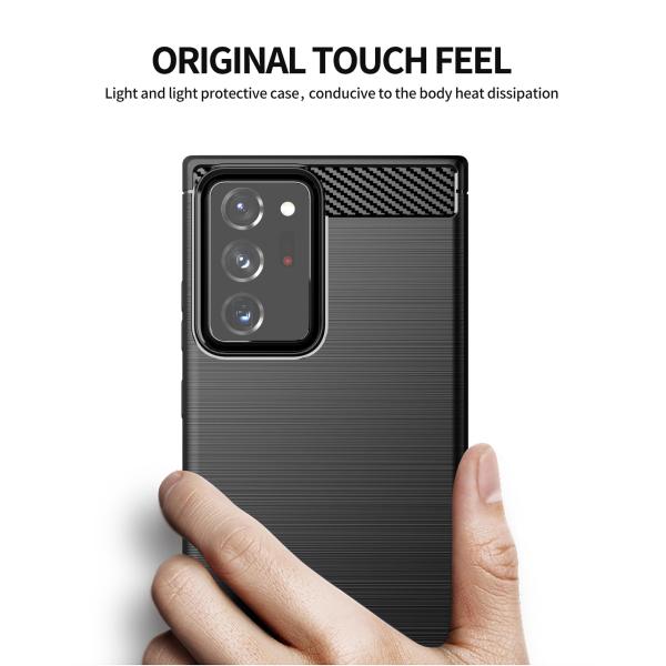 Luxury Shockproof Phone Cases Carbon Fiber TPU Back Cover Anti Slip