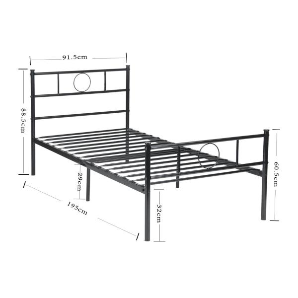 OEM Steel Furniture Bed Classic Design Easy Storage High Load Carrying Strength