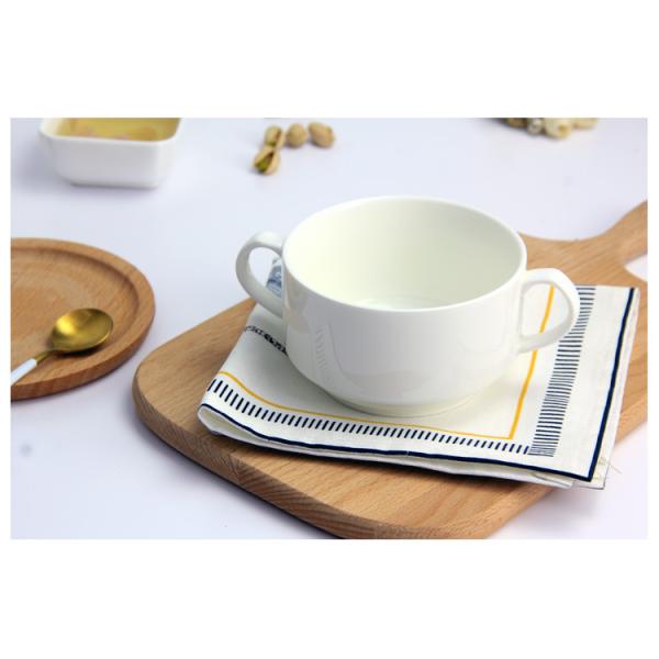 Savall Restaurants Round White Porcelain Dessert Bowls Customized