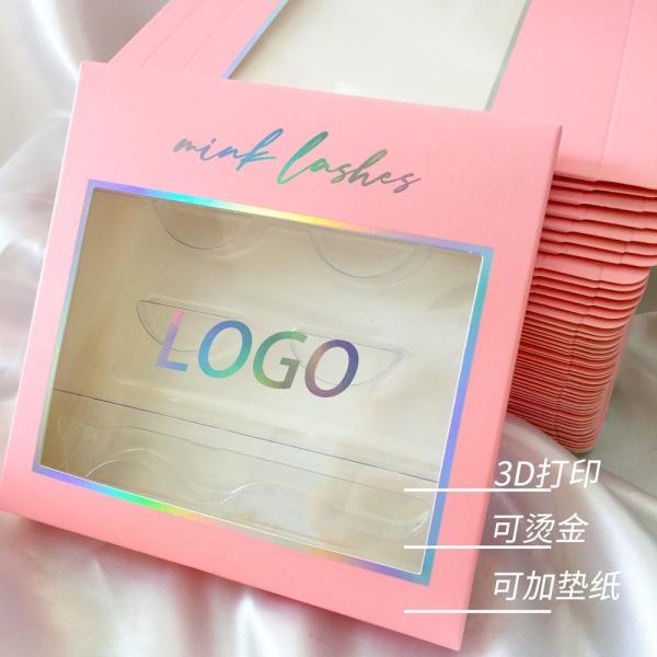 OEM Custom Eyelash Packaging Box , 10 Pairs Lash Paper Box For Cosmetic
