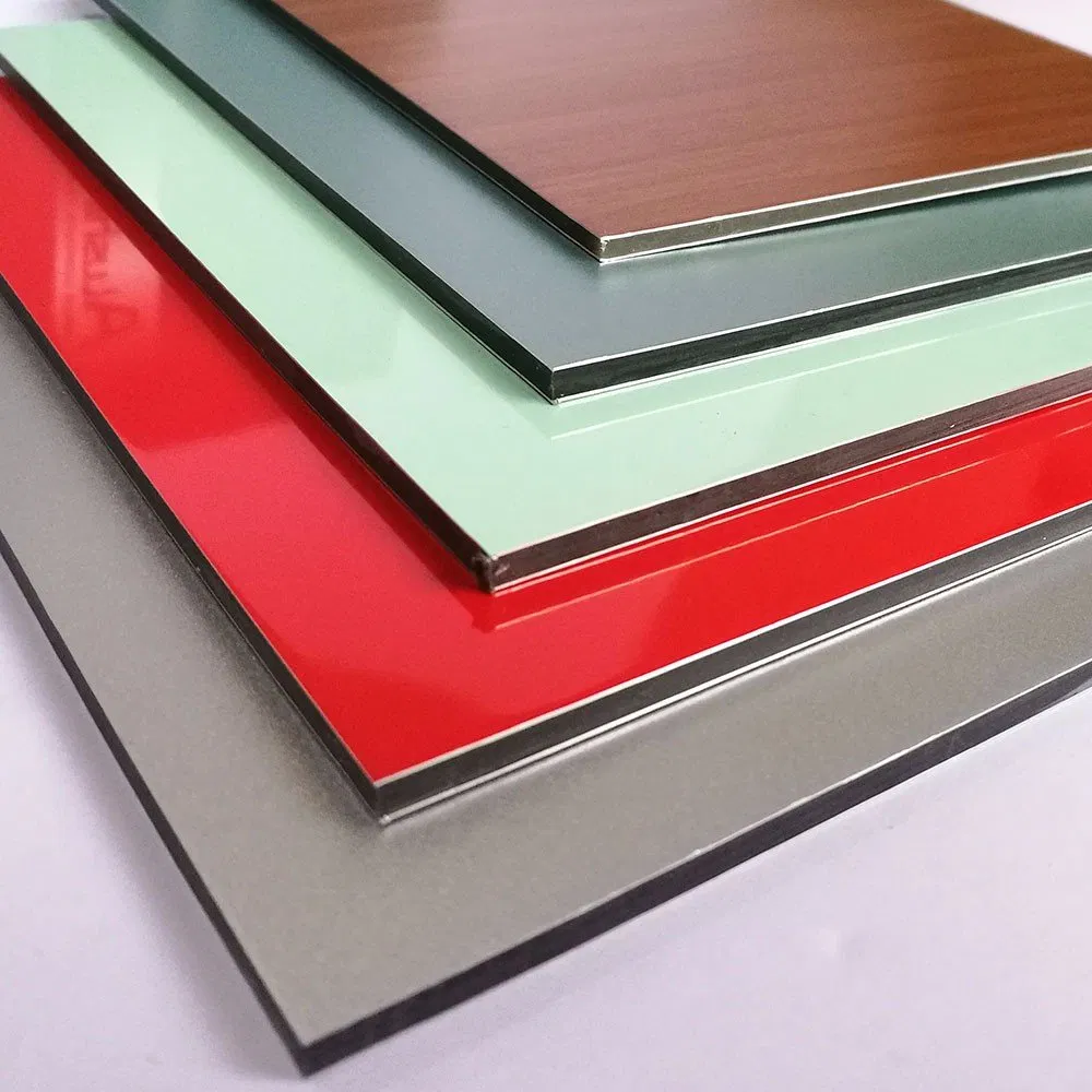 Brown Exterior Wall Cladding Pvdf Aluminum Composite Panel Sheets Scratch Resistant Cloth Pattern
