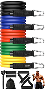 Resistance Bands, Exercise Workout Bands for Women and Men, 5 Set of Stretch Bands for Booty Legs, Pilates Flexbands