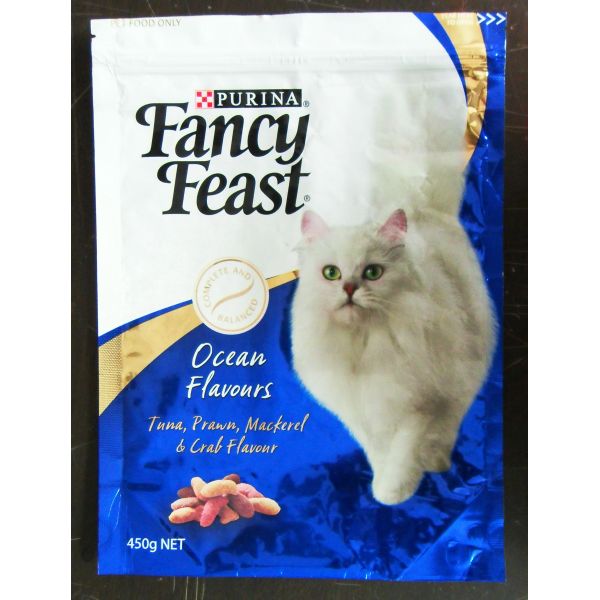 Cat Food / Fish Food Packaging Aluminium Foil Bag With Ziplock