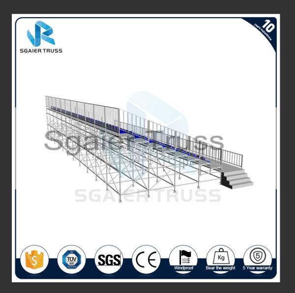 Safe Plastic Stadium Seats Steel Frame Volleyball Tribune For Temporary Use