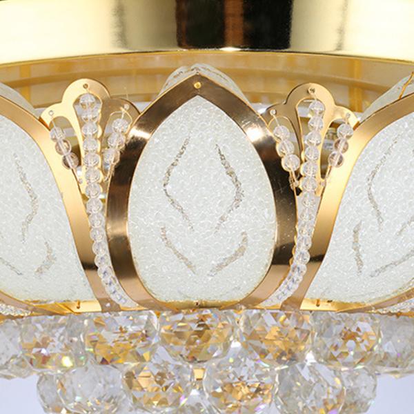 Ceiling fans Nordic Modern crystal light christmas decorations for home living room hotel Ceiling Fan lamp(WH-VLL-10)