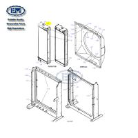 Assy LC05P00088F3 LC05P00088F2 do radiador do OEM KOBELCO para 140*65*173 SK330-10