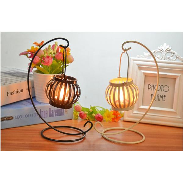 Vintage Pumpkin 300g Metal Candle Holders For Decoration