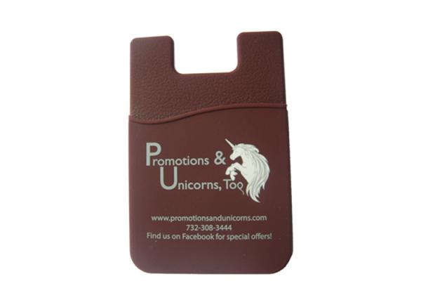 Anti Water Silicone Card Holder Custom , Iphone Card Holder Stick On Light Weight