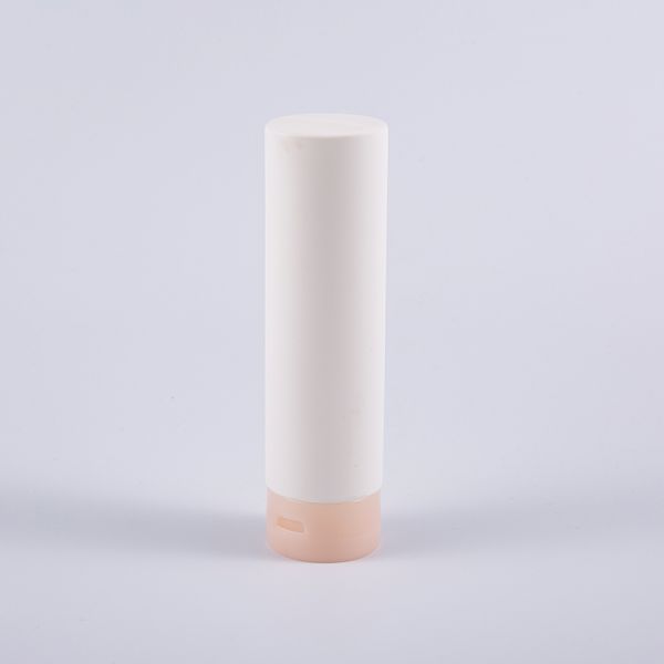 White Soft Touch Round Inverted 180ml PE Hair Conditioner Cleansing Bottle With Flip Top Cap