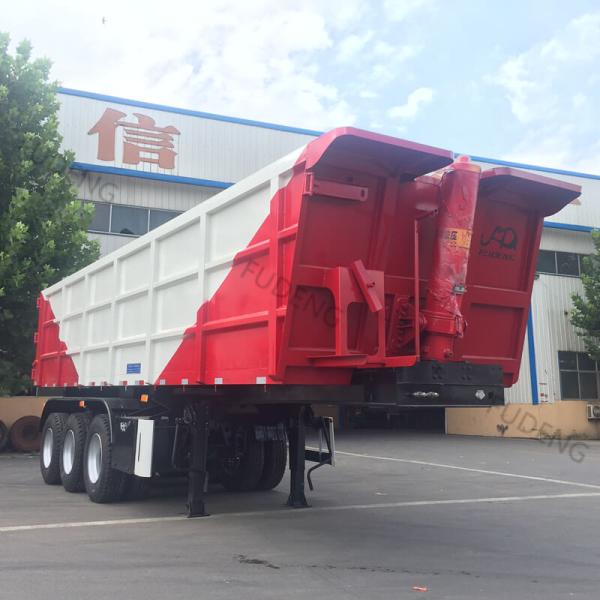 Stone Transport 6mm Side Wall 3 Axle Q345B Tipping Trailer