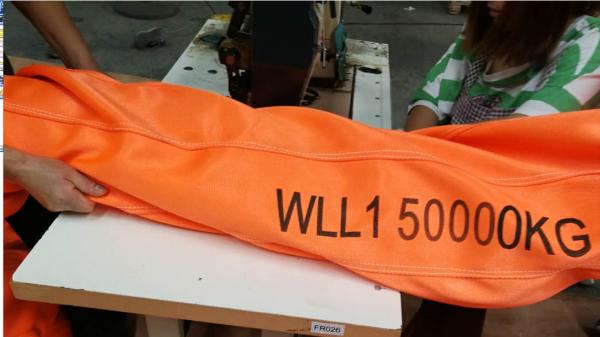 Heavy Duty Round Lifting Slings Wll 150ton High Strength  Single Tube Sleeve