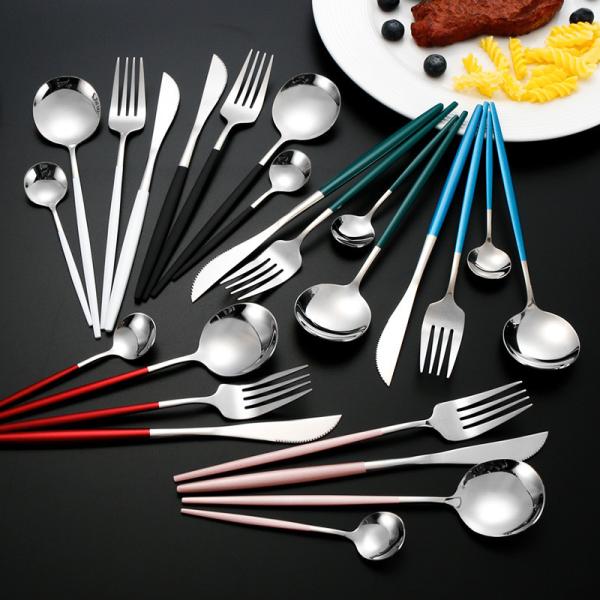 Элегантная столовая посуда из нержавеющей стали 24 шт.