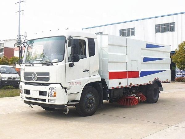 210hp 12cbm Road Sweeping Truck , Small Street Cleaner Truck Euro 2 4x2