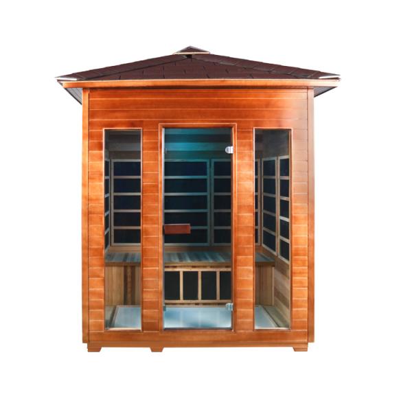 Carbon Panel Infrared Outdoor Sauna Room for 3 Person