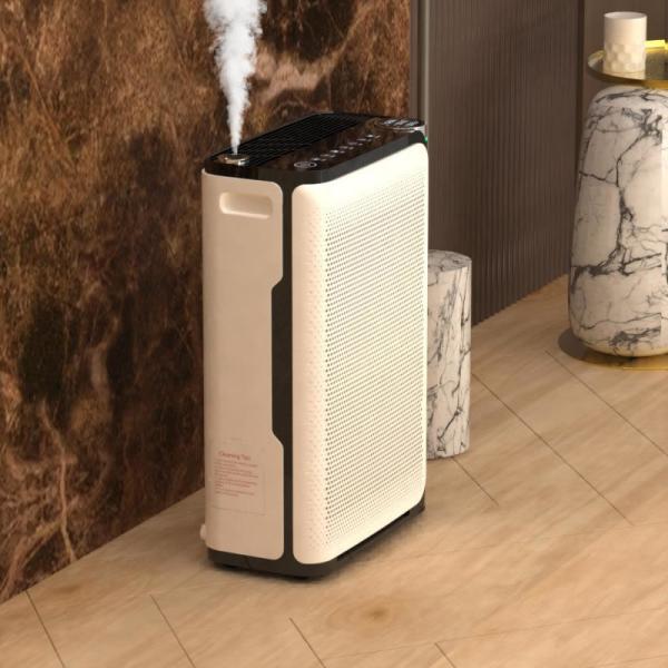 120W TVOC CADR 145m3/H Hepa Filter Air Purifier White Filter Change 6 Months