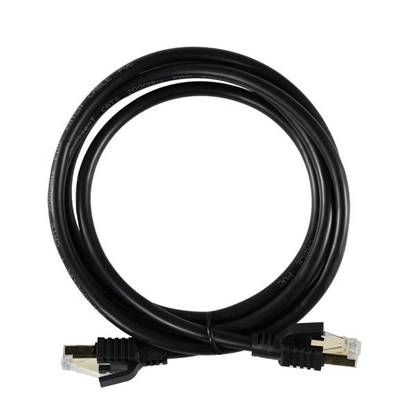 CAT8 Shielded Ethernet Cable S/FTP 40Gbps Gold RJ45